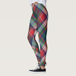 Vintage Retro-Grönten i julklapp, röd blå Leggings