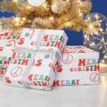Vintage Retro Groovy Julafton Papper Presentpapper<br><div class="desc">Den här Vintagen är Retro Groovy Jul Wrapping Papper perfekt för alla! Fred kärlek och jul!</div>