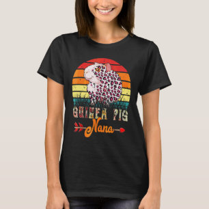Vintage Retro Guinea Gris Nana Flowers Leopard Gui T Shirt