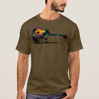 Vintage Retro Guitar Gifts Guitarist Musician Conc T Shirt