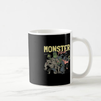 Vintage Retro Halloween Monster Mash Boo Ghost Wit Kaffemugg