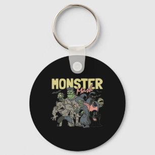 Vintage Retro Halloween Monster Mash Boo Ghost Wit Nyckelring