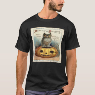 Vintage Retro Halloween Pumpkin Postcard Tee T