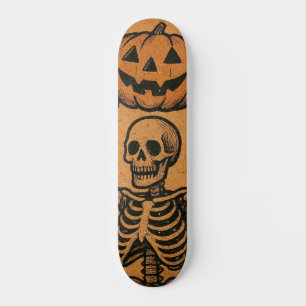 Vintage/Retro Halloween-skelett Mini Skateboard Bräda 18,5 Cm
