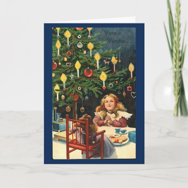 Vintage Retro-Helgdag Personlig Kort (Framsida)