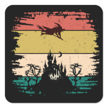 Vintage Retro hemsökt hus Halloween