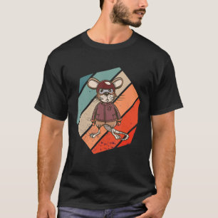 Vintage Retro Hexa Pilot Råtta Owner Rodent Råtta T Shirt