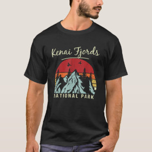 Vintage Retro Hiking Camping Kenai Fjords National T Shirt