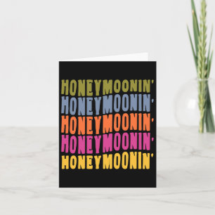Vintage Retro Honeymoonin Bride Groom Honeymoon Va Kort