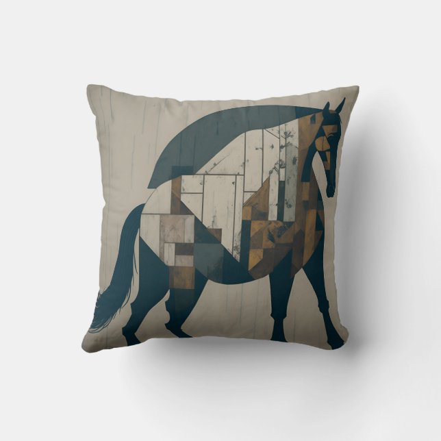 vintage retro horse kudde (Baksida)