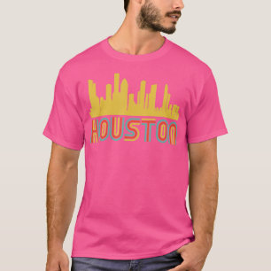 Vintage Retro Houston Texas Skyline T Shirt