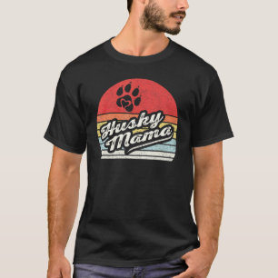 Vintage Retro Husky Mamma Siberian Husky Ägare T Shirt