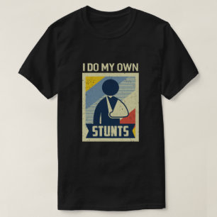 Vintage Retro I gör mina egna stenar brutna Arm T Shirt