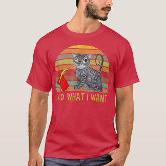 Vintage Retro I gör som jag vill ha mina svarta ka T Shirt