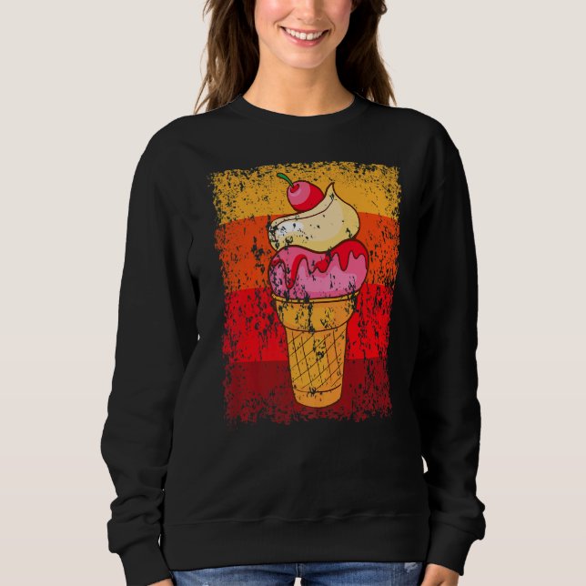 Vintage Retro Ice Cream Sphere T Shirt (Framsida)