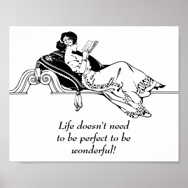 Vintage Retro Inspirerande Livscitat Poster (Framsidan)
