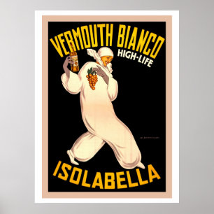Vintage Retro Italiensk vermouth-reklam Poster