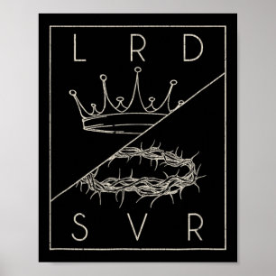 Vintage Retro Jesus Christian Lord& Savior Gr Poster