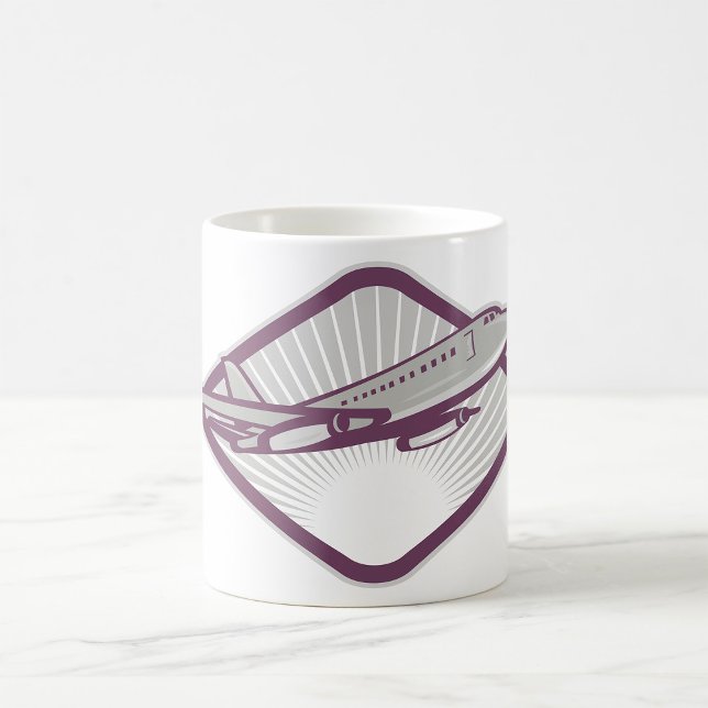 Vintage Retro Jetflygplan Aviation Kaffemugg (Skapare uppladdad)