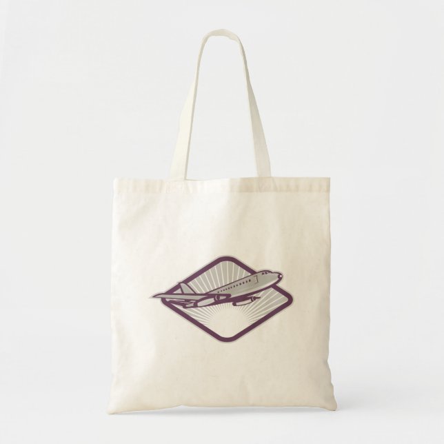 Vintage Retro Jetflygplan Aviation Tygkasse (Framsidan)