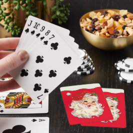 Vintage Retro Jolly Jultomten jul Casinokort