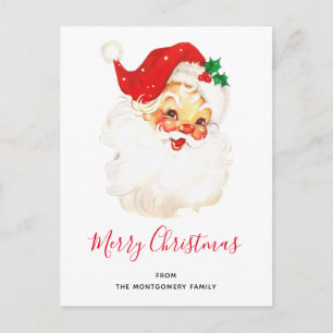 Vintage Retro Jolly Jultomten-jul Helg Vykort