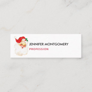 Vintage Retro Jolly Jultomten-jul Mini Visitkort