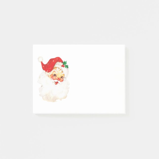 Vintage Retro Jolly Jultomten-jul Post-it Block (Framsida)