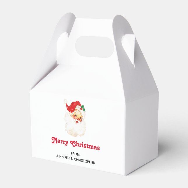 Vintage Retro Jolly Jultomten-jul Presentaskar (Framsidan Sidan)