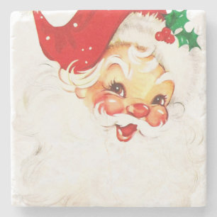 Vintage Retro Jolly Jultomten-jul Stenunderlägg