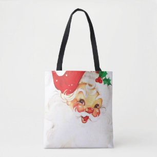 Vintage Retro Jolly Jultomten-jul Tygkasse