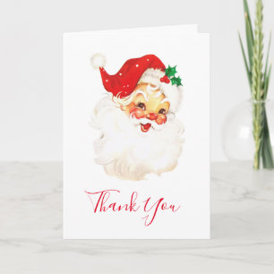 Vintage Retro Jolly Old Jultomten Tack Kort