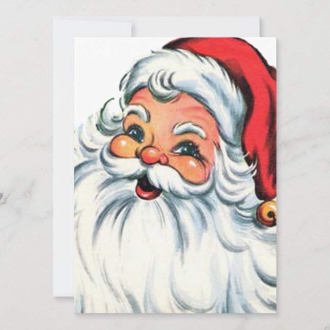 Vintage Retro jul Jultomten Julkort (Framsida)