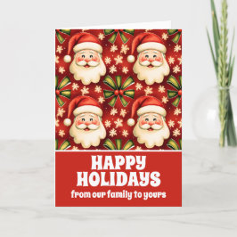 Vintage Retro jul Jultomten och Bows Helgkort