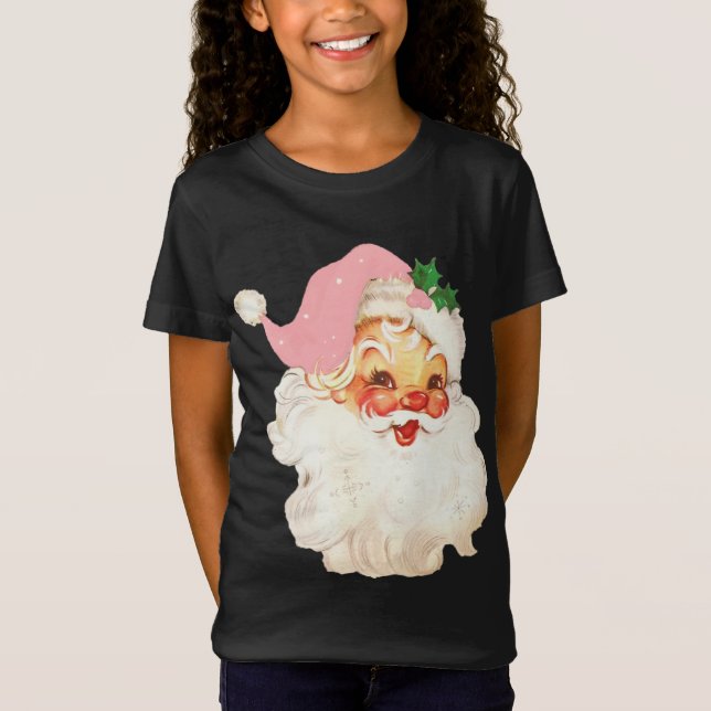Vintage Retro jul Jultomten T Shirt (Framsida)