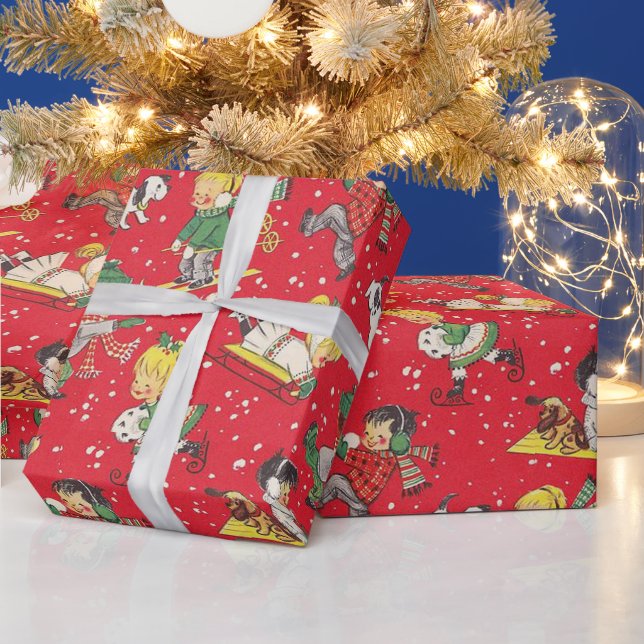 Vintage Retro-jul Presentpapper (Helgdagar)