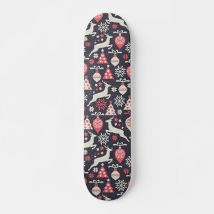 Vintage Retro-julen Mönster Helgdag Skateboard Bräda 20 Cm