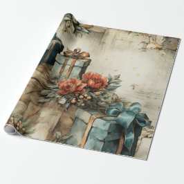 Vintage Retro Julklapp Mönster Presentpapper