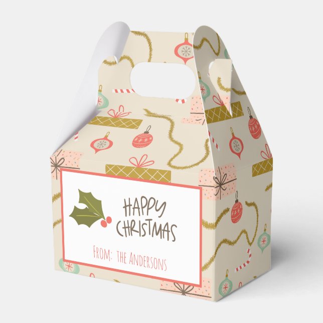 Vintage Retro-julklappar Presentaskar (Framsidan Sidan)