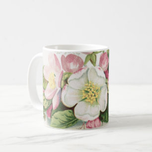Vintage Retro Julkort, Äppelblom Kaffemugg