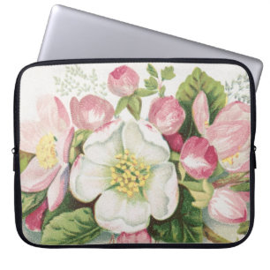 Vintage Retro Julkort, Äppelblom Laptop Fodral