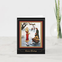 Vintage Retro-jullisskal 1920s kort