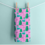 Vintage Retro-julrenar på Rosa Kökshandduk<br><div class="desc">Lägg till lite vismisk nostalgi i ditt helgdag-kök med den här retro christmas-rentehandduken. Med en charmerande renillustration i mjuk pastel färg av akvarier, gröntar och nyp ger den här handduken en lekfull och festlig vib till kulinariskt utrymme. Återdesignen frammanar värme och nostalgi, skapar torktumlare eller händer en ljuvlig upplevelse. Håll...</div>