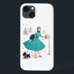 Vintage Retro-jultoman med Scotty Hund<br><div class="desc">Vintage Retro-julkvinnan med en skotsk Hund. Det här skulle vara ett sött fodral för din mobila eller unika gåva till en vän eller familjemedlem för julhelgen.</div>