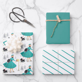 Vintage Retro-jultoman med Scotty Hund