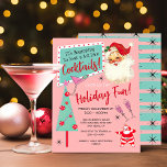 Vintage Retro jultomte Party Inbjudningar<br><div class="desc">"Det börjar se ut som Cocktails!" Vintage, efteråt Jultomten med en roligt och modernt bakslag. Har retro-cocktails, Julgran och skylt. Färg av nyp, akvas och . Alla formuleringar kan ändras så att de passar dig. Underbar för en vuxen Julfest. Om du vill göra fler ändringar går du till Anpassa den...</div>