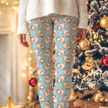 Vintage Retro Jultomten Blue jul Mönster Leggings<br><div class="desc">Lägg till en festlig beröring till din garderob med den här vintagen julklapparna i Jultomten. Med en charmig Santa mönster på blå bakgrund är dessa balar perfekter för julhelgen. De är bekväma och snyggt och passar perfekt för att bära julfester, sitta hemma eller lägga till lite nostalgisk julanda till ditt...</div>