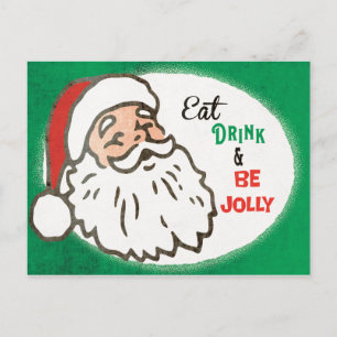 Vintage Retro jultomten Julfest Inbjudan