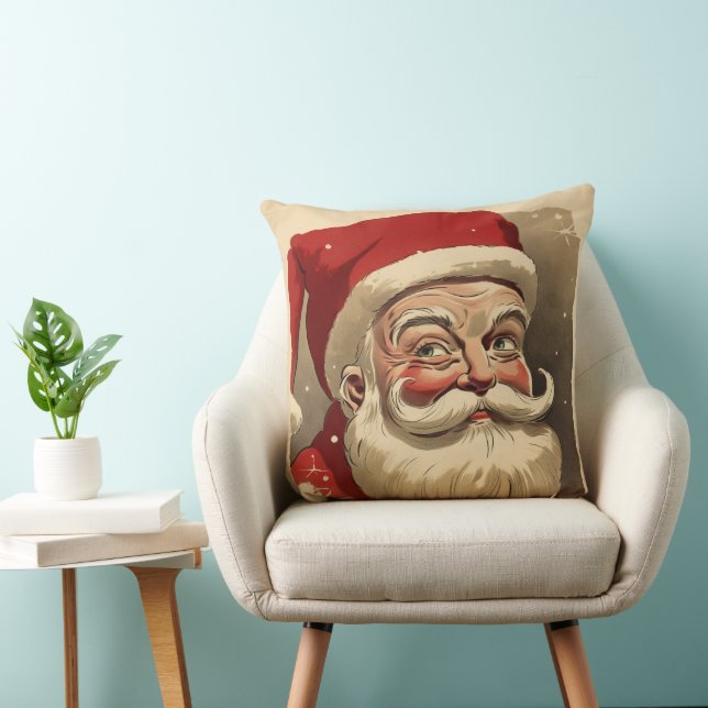 Vintage Retro Jultomten Kudde (Stol)