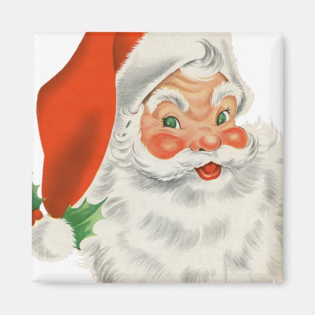 Vintage Retro Jultomten Magnet (Framsidan)